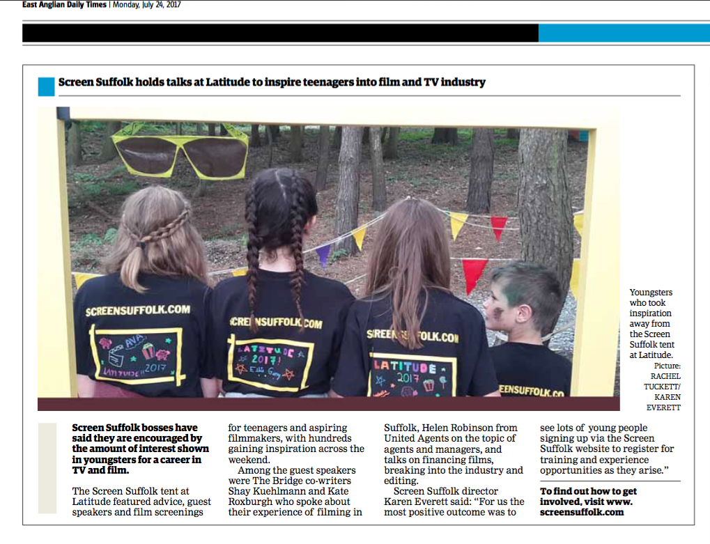 East Anglian Daily Times Screen Suffolk at Latitude